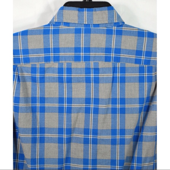 J. Crew Blue Gray Plaid Button Front Shirt Size M - Picture 5 of 5
